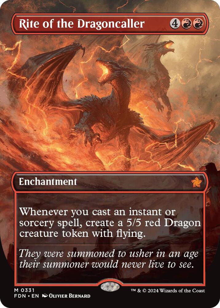 Rite of the Dragoncaller 331 (Foundations)  - Borderless Foil | Good Games Modbury