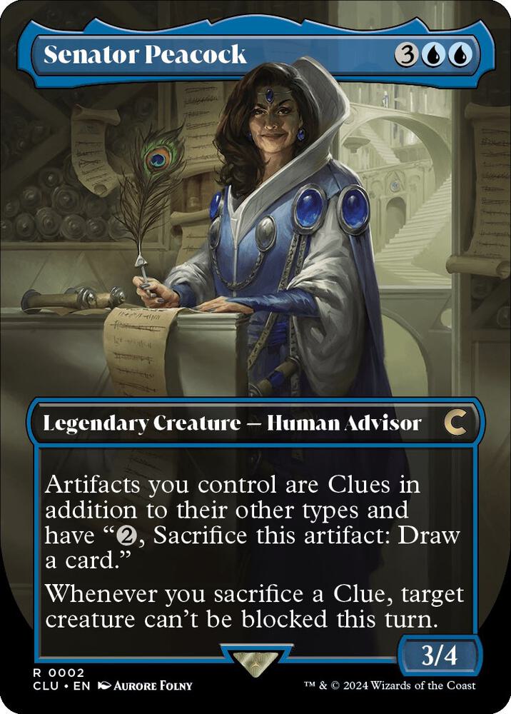 Senator Peacock 2/284 (Ravnica: Clue Edition)  - Borderless | Good Games Modbury