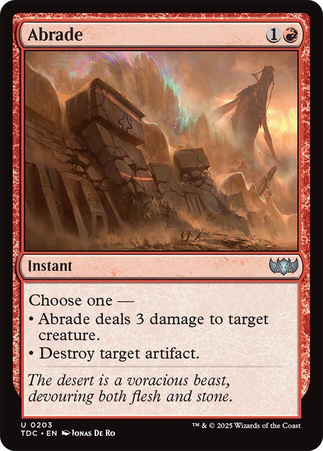 Abrade 203/413 (Commander: Tarkir: Dragonstorm)  | Good Games Modbury