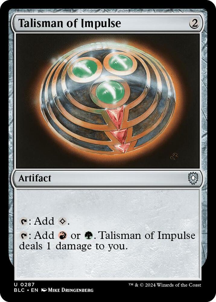 Talisman of Impulse 287 (Commander: Bloomburrow)  | Good Games Modbury