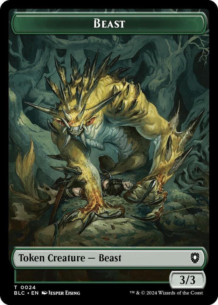 Beast 0024 Treasure Double Sided Token 24 // 29 (Commander: Bloomburrow)  | Good Games Modbury