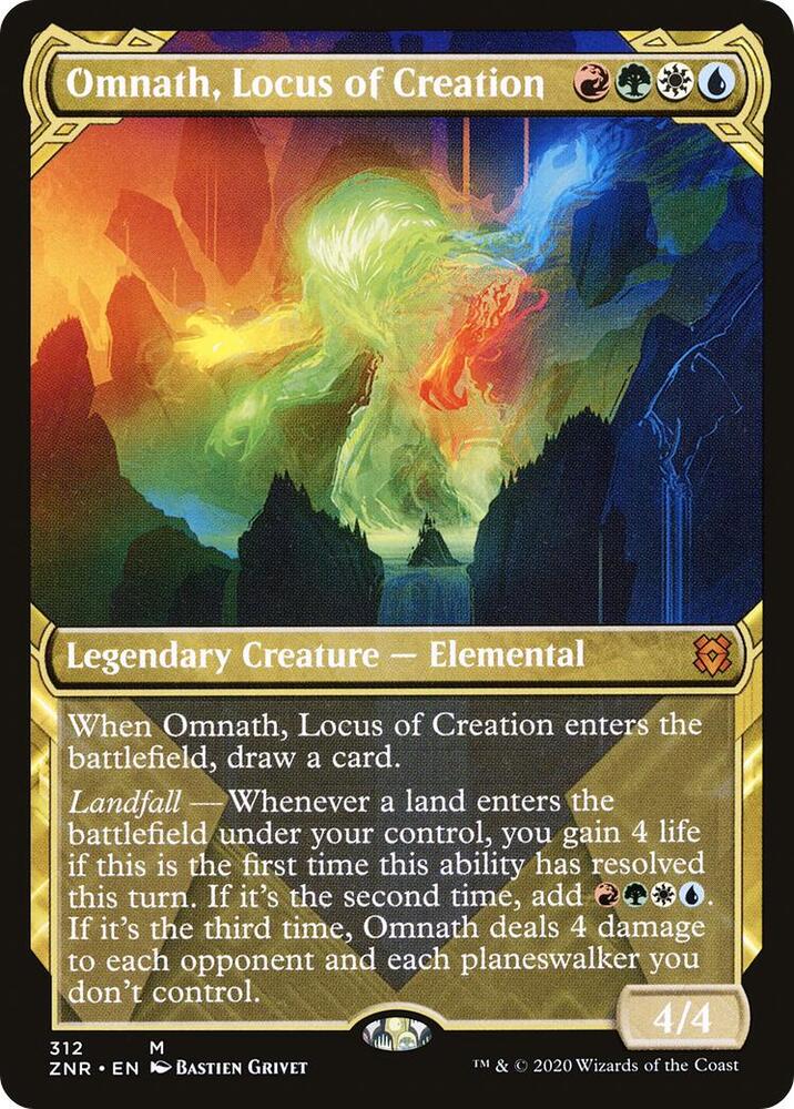 Omnath, Locus of Creation 312/280 (Zendikar Rising)  - Showcase | Good Games Modbury