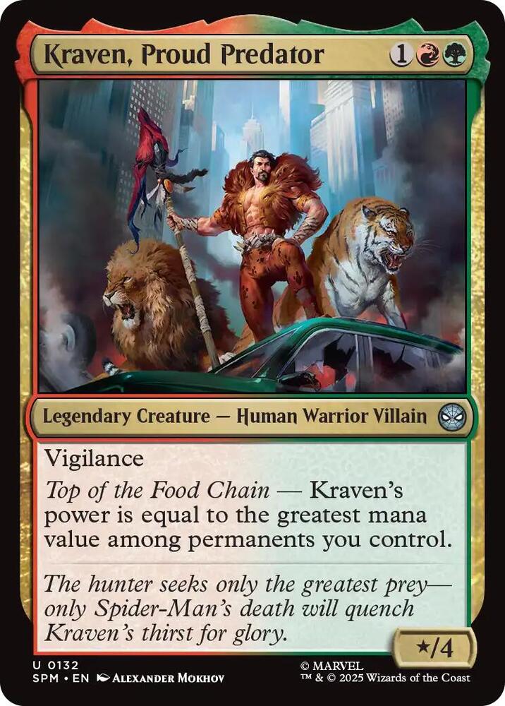 Kraven, Proud Predator 132/198 (Marvel's Spider-Man)  - Foil | Good Games Modbury