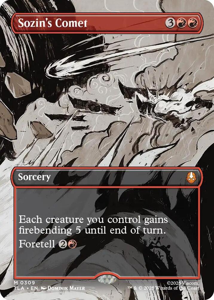 Sozin's Comet 309/286 (Avatar: The Last Airbender)  - Borderless Foil | Good Games Modbury