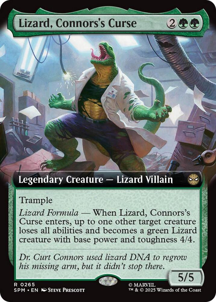 Lizard, Connors's Curse 265/198 (Marvel's Spider-Man)  - Extended Art | Good Games Modbury