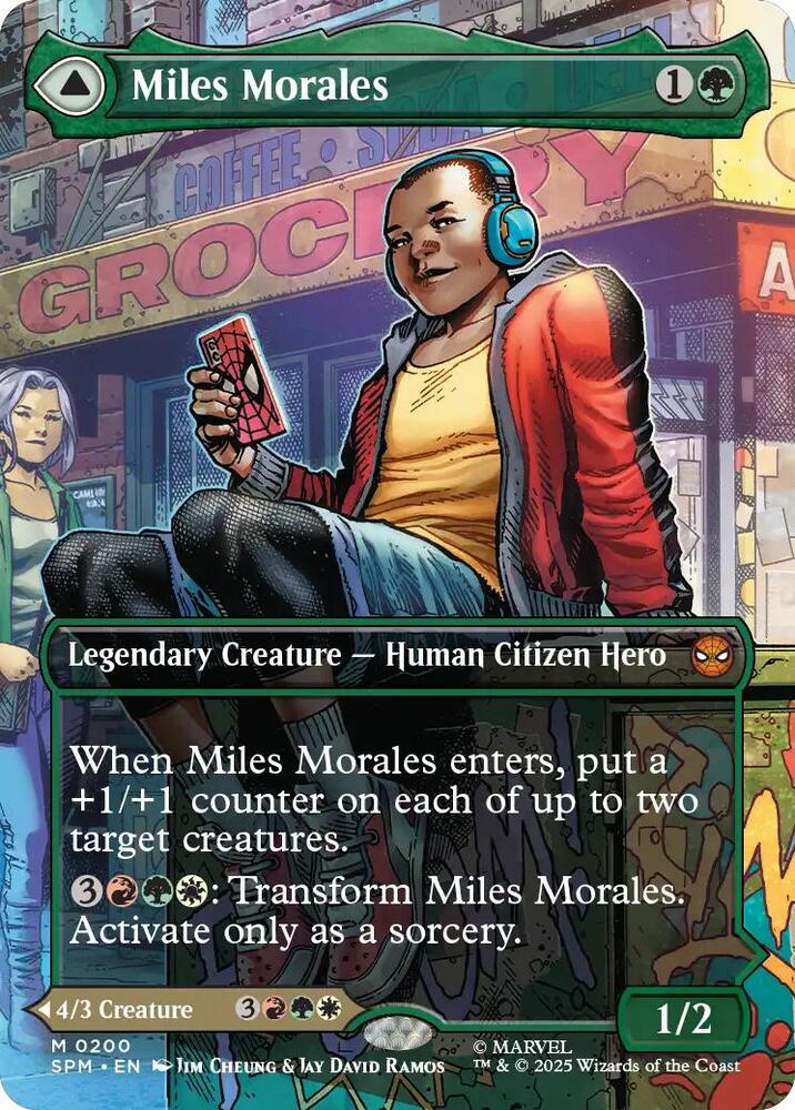 Miles Morales // Ultimate Spider-Man 200/198 (Marvel's Spider-Man)  - Borderless Foil | Good Games Modbury
