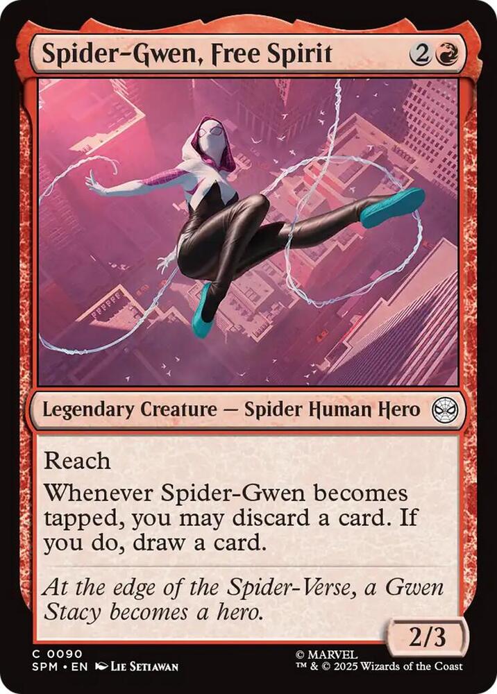 Spider-Gwen, Free Spirit 90/198 (Marvel's Spider-Man)  - Foil | Good Games Modbury