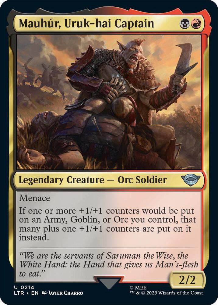 Mauhúr, Uruk-hai Captain 214/281 (Universes Beyond: The Lord of the Rings: Tales of Middle-earth)  | Good Games Modbury