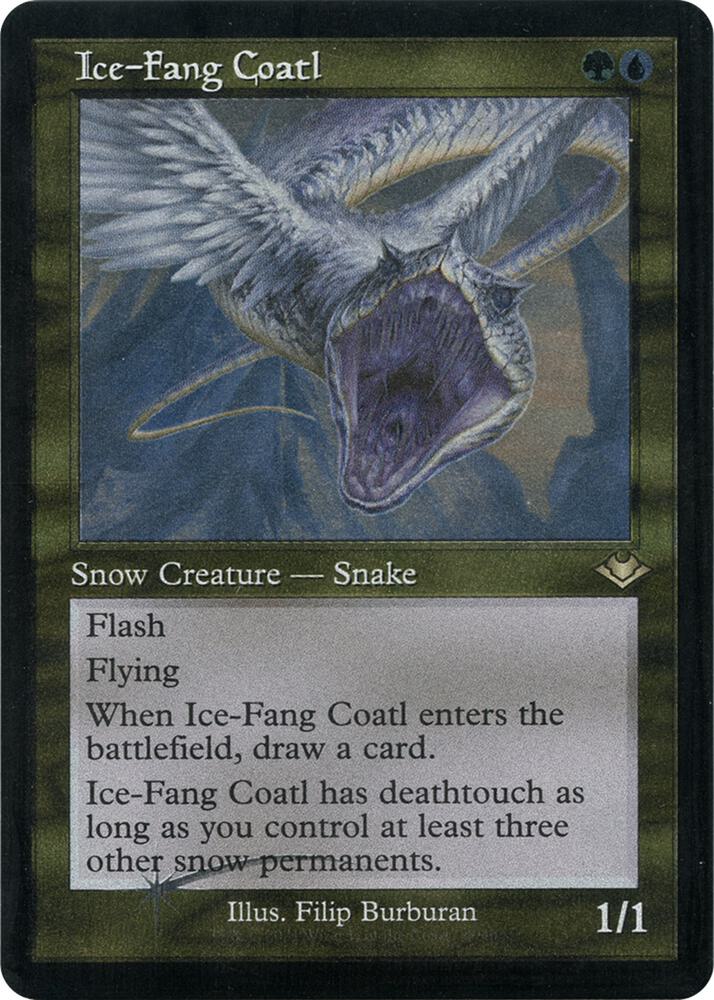 Ice-Fang Coatl 27 (Modern Horizons)  - Retro Etched Foil | Good Games Modbury