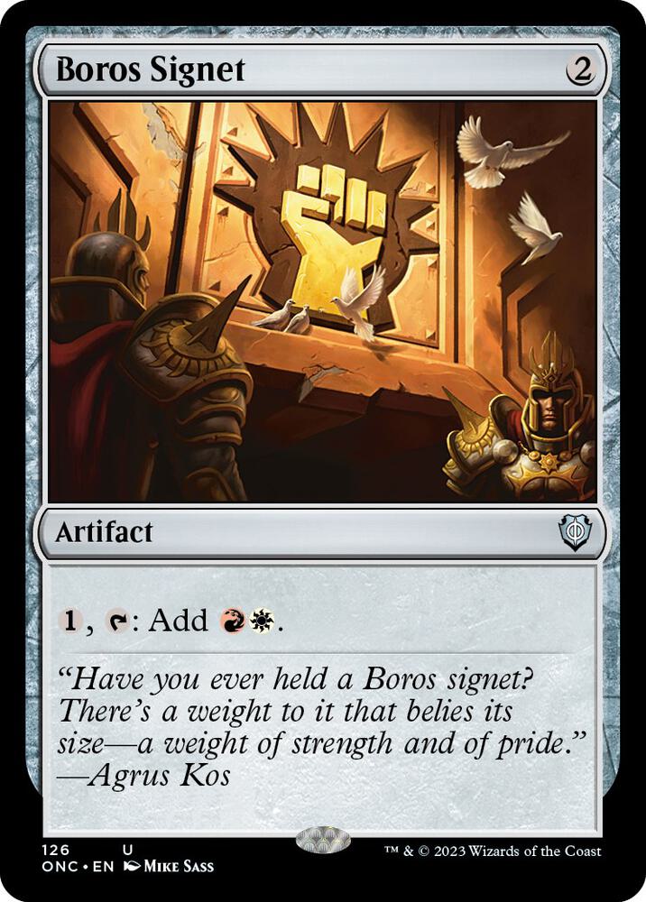 Boros Signet 126 (Commander: Phyrexia: All Will Be One)  | Good Games Modbury
