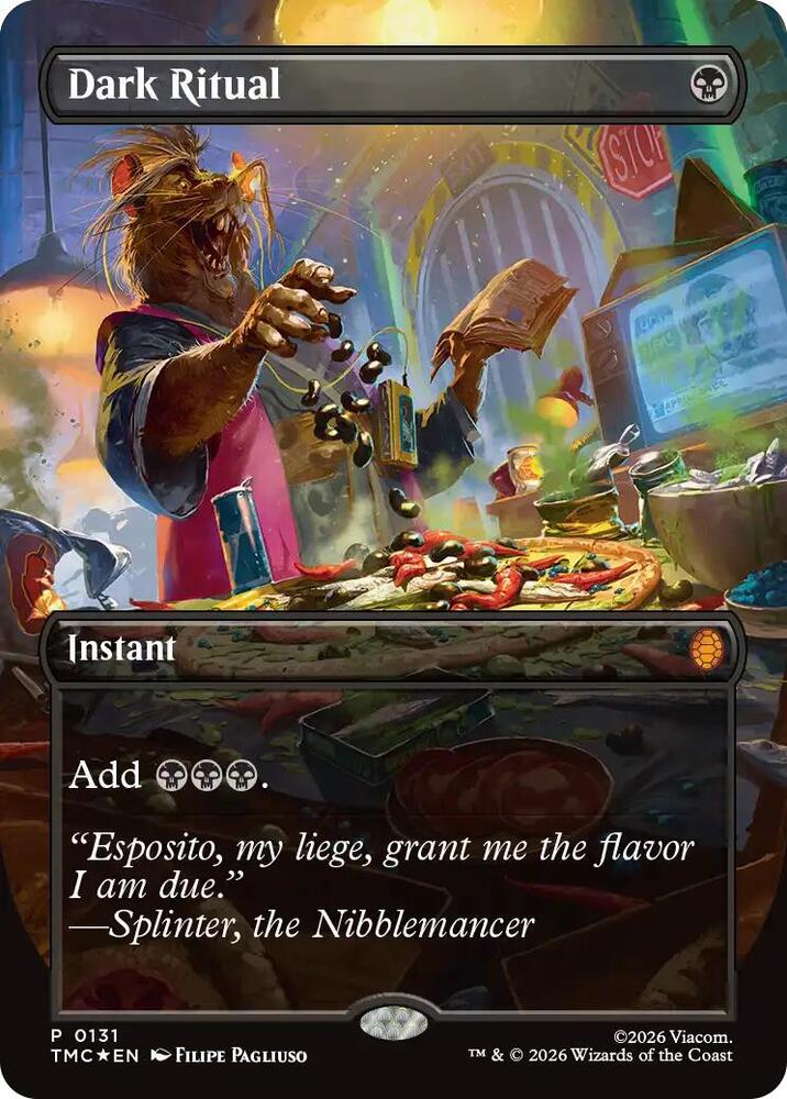 Dark Ritual Borderless 131 (Commander: Teenage Mutant Ninja Turtles)  - Foil | Good Games Modbury