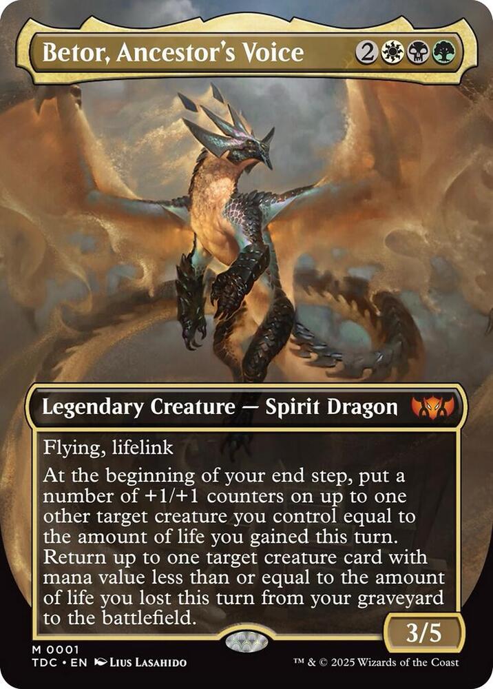Betor Ancestor's Voice 1 (Commander: Tarkir: Dragonstorm)  - Borderless Foil | Good Games Modbury