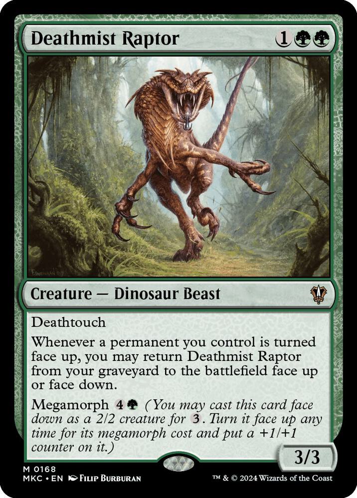 Deathmist Raptor 168/311 (Commander: Murders at Karlov Manor)  | Good Games Modbury