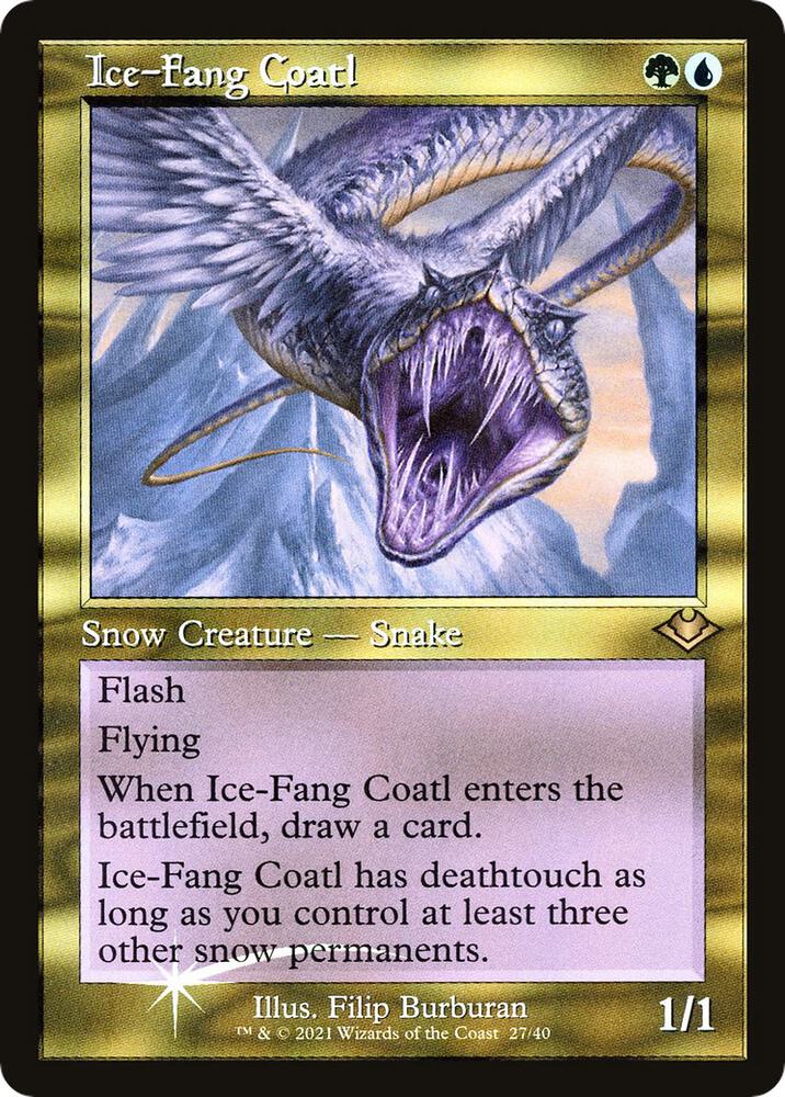 Ice-Fang Coatl 27/40 (Modern Horizons)  - Retro Foil | Good Games Modbury