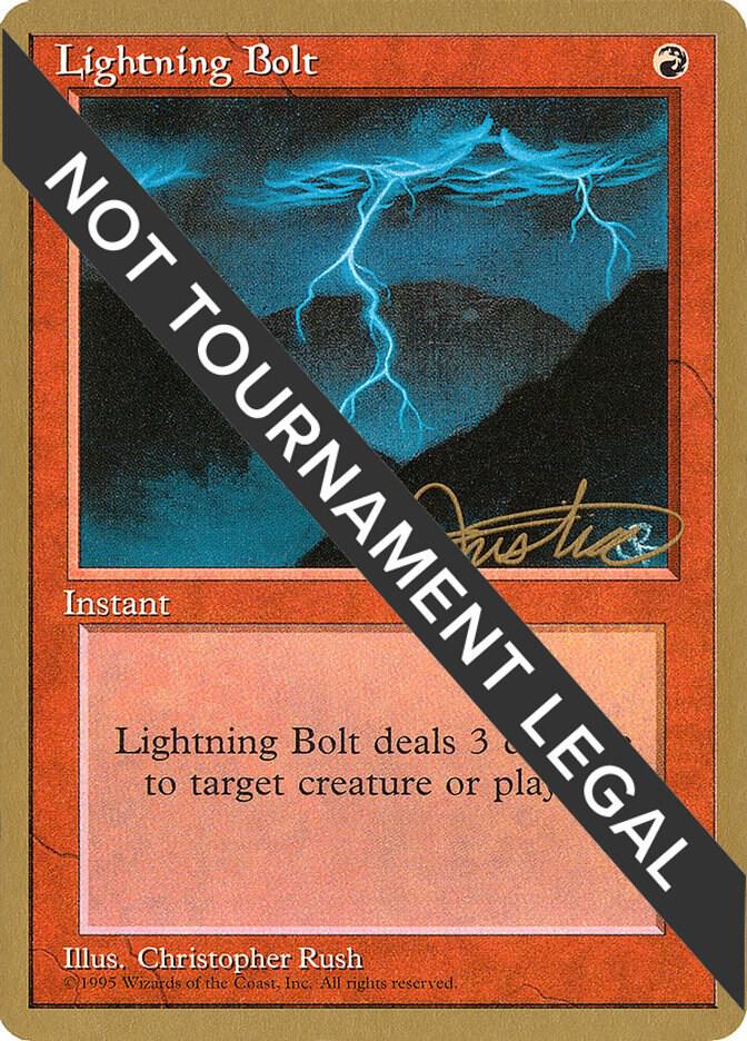 Lightning Bolt 1996 Mark Justice 4ED mj208/308 (World Championship Decks)  | Good Games Modbury