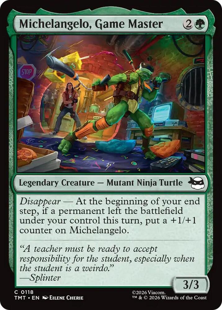 Michelangelo, Game Master 118//190 (Teenage Mutant Ninja Turtles)  - Foil | Good Games Modbury
