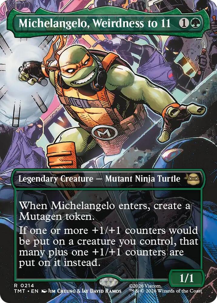 Michelangelo, Weirdness to 11 214/190 (Teenage Mutant Ninja Turtles)  - Borderless Foil | Good Games Modbury