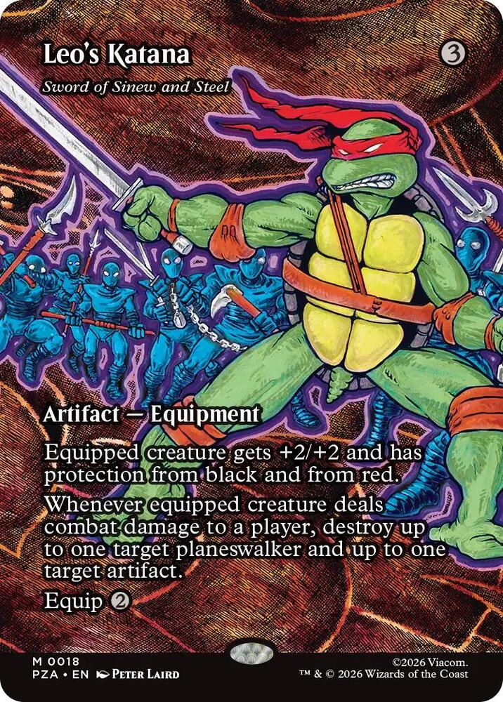 Leo's Katana Sword of Sinew and Steel 18 (Teenage Mutant Ninja Turtles Source Material)  - Borderless | Good Games Modbury