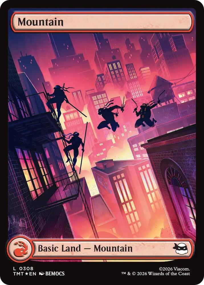 Mountain  308/190 (Teenage Mutant Ninja Turtles)  - Full Art Surge Foil | Good Games Modbury