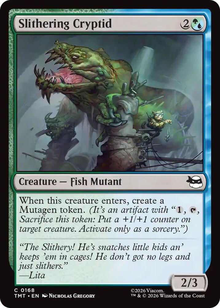 Slithering Cryptid 168/190 (Teenage Mutant Ninja Turtles)  - Foil | Good Games Modbury