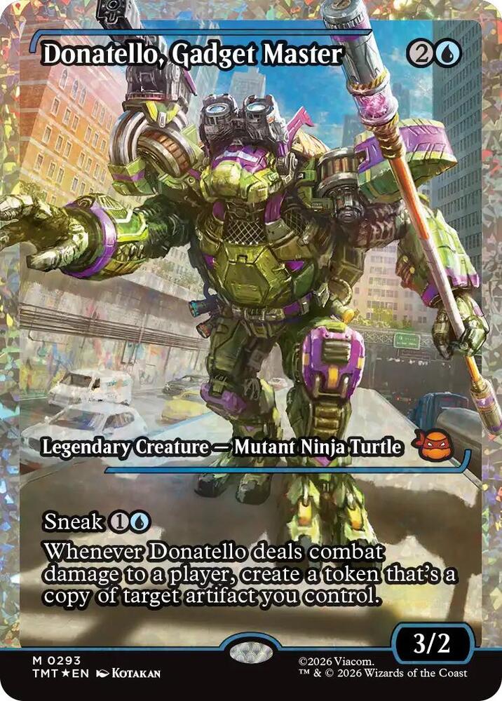 Donatello, Gadget Master 293/190 (Teenage Mutant Ninja Turtles)  - Showcase Fracture Foil | Good Games Modbury