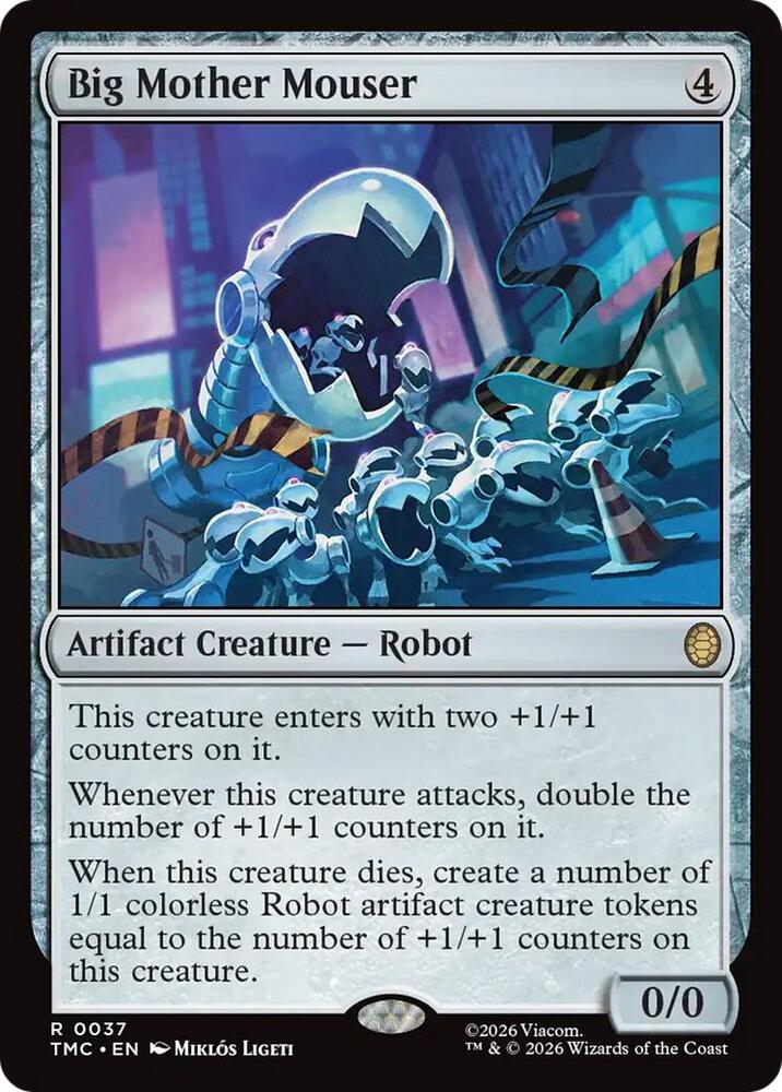Big Mother Mouser 37 (Commander: Teenage Mutant Ninja Turtles)  - Surge Foil | Good Games Modbury
