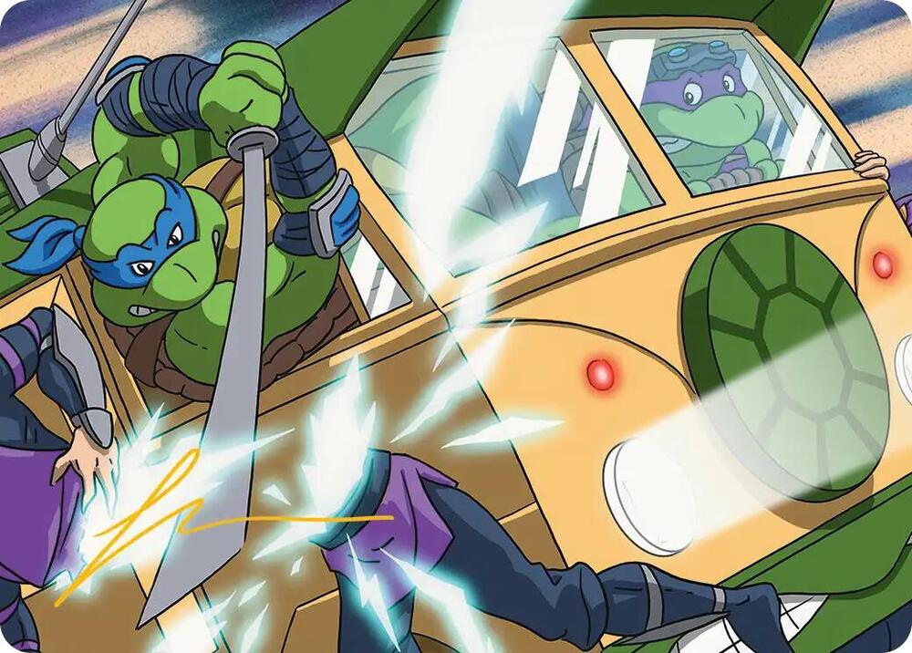 Don and Leo Problem Solvers Art Card Gold Stamped Signature 30 (Art Series: Teenage Mutant Ninja Turtles)  | Good Games Modbury
