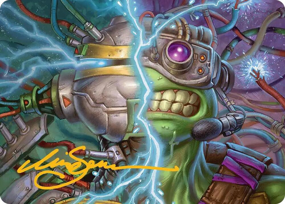 Mind Transfer Protocol Art Card Gold Stamped Signature 5 (Art Series: Teenage Mutant Ninja Turtles)  | Good Games Modbury