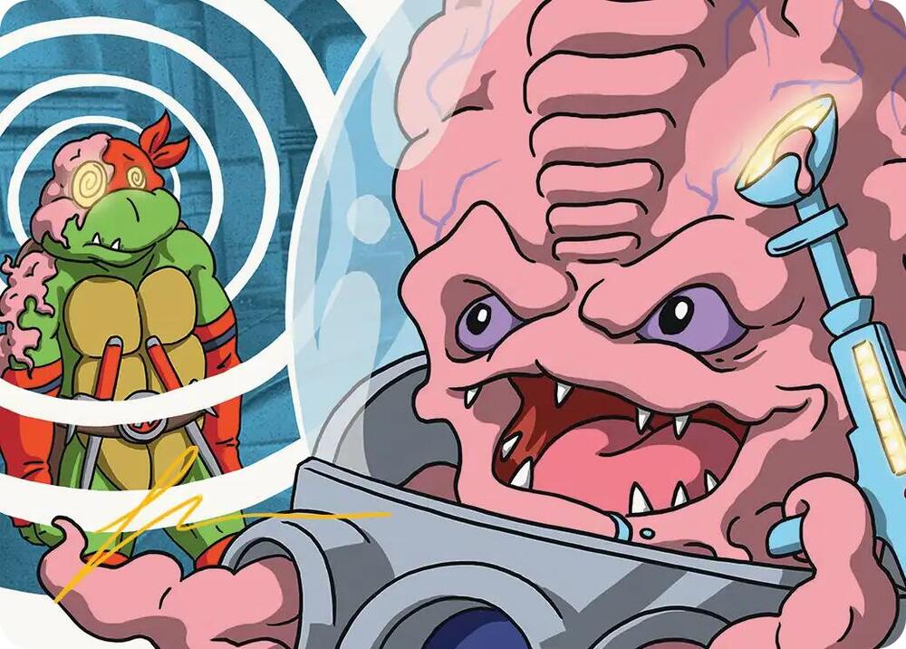 Krang Master Mind Art Card 25 54 Gold Stamped Signature 25 (Art Series: Teenage Mutant Ninja Turtles)  | Good Games Modbury
