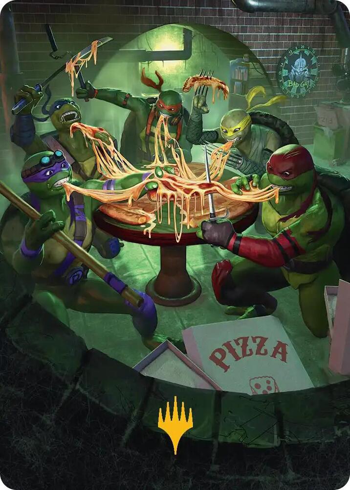 Food Chain Art Card Gold Stamped 33 (Art Series: Teenage Mutant Ninja Turtles)  | Good Games Modbury