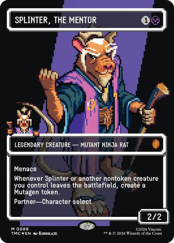 Splinter the Mentor Borderless  89/0 (Commander: Teenage Mutant Ninja Turtles)  - Surge Foil | Good Games Modbury
