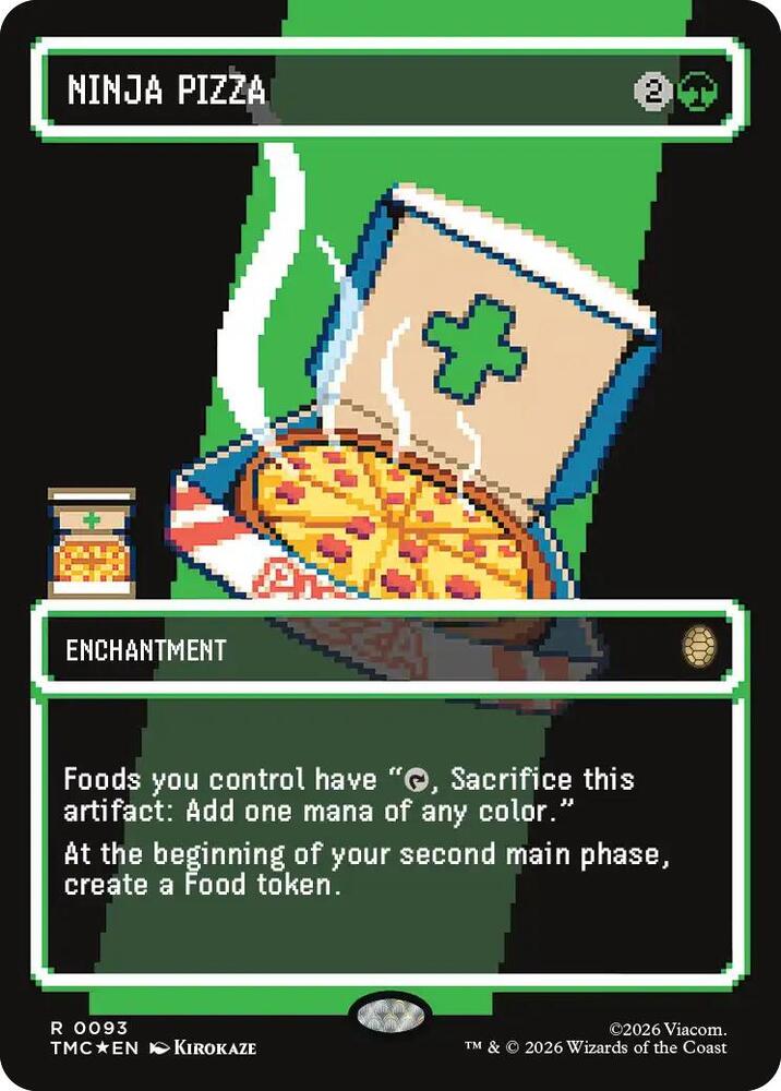 Ninja Pizza Borderless  93/0 (Commander: Teenage Mutant Ninja Turtles)  - Surge Foil | Good Games Modbury
