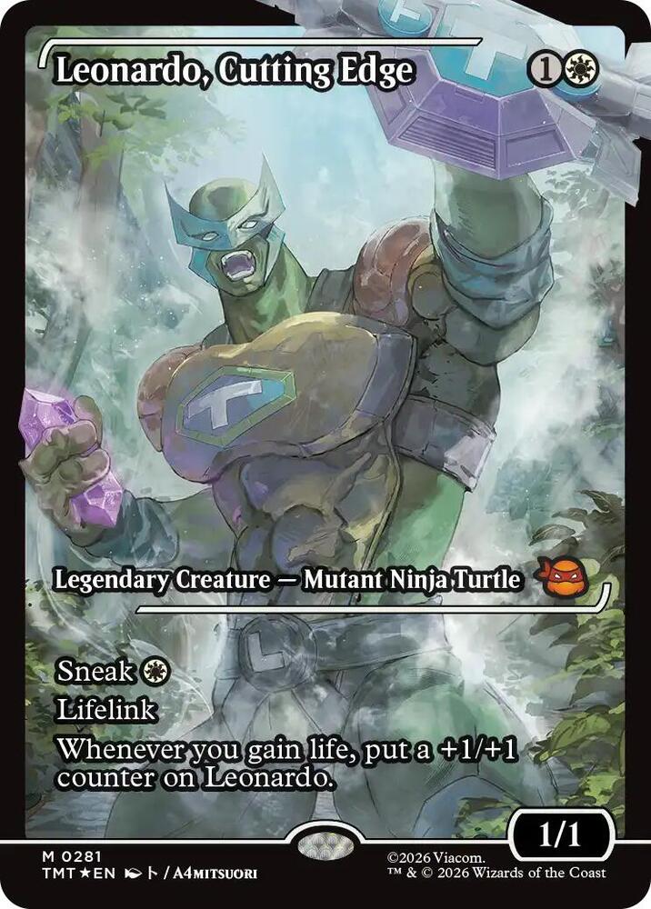 Leonardo, Cutting Edge 281/190 (Teenage Mutant Ninja Turtles)  - Showcase Foil | Good Games Modbury