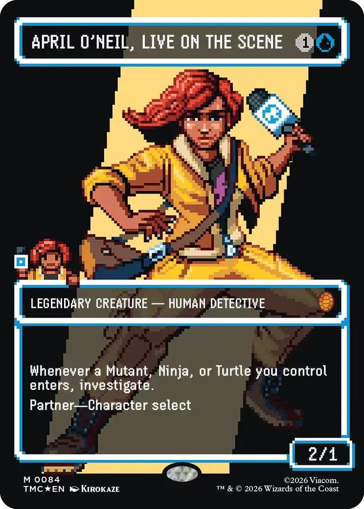 April ONeil Live on the Scene Borderless  84/0 (Commander: Teenage Mutant Ninja Turtles)  - Surge Foil | Good Games Modbury