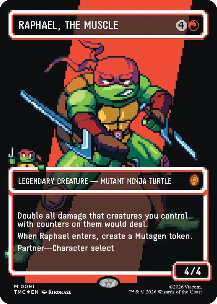Raphael the Muscle Borderless  91 (Commander: Teenage Mutant Ninja Turtles)  - Surge Foil | Good Games Modbury