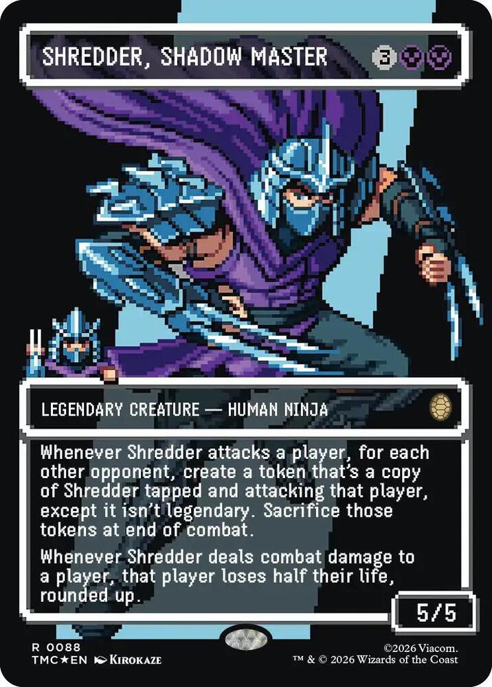Shredder Shadow Master Borderless  88 (Commander: Teenage Mutant Ninja Turtles)  - Surge Foil | Good Games Modbury