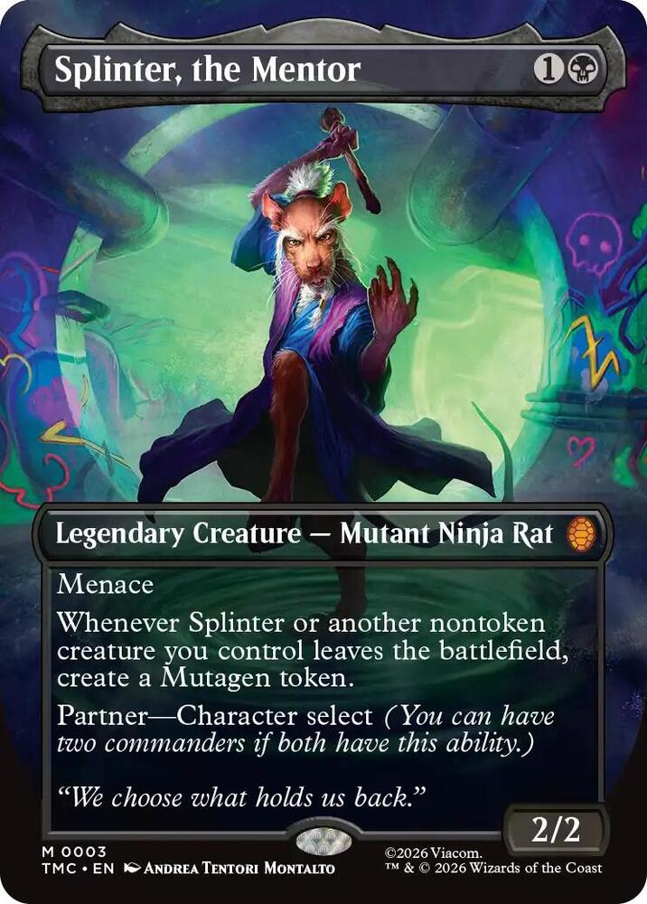 Splinter the Mentor 0003 Borderless 3 (Commander: Teenage Mutant Ninja Turtles)  - Foil | Good Games Modbury