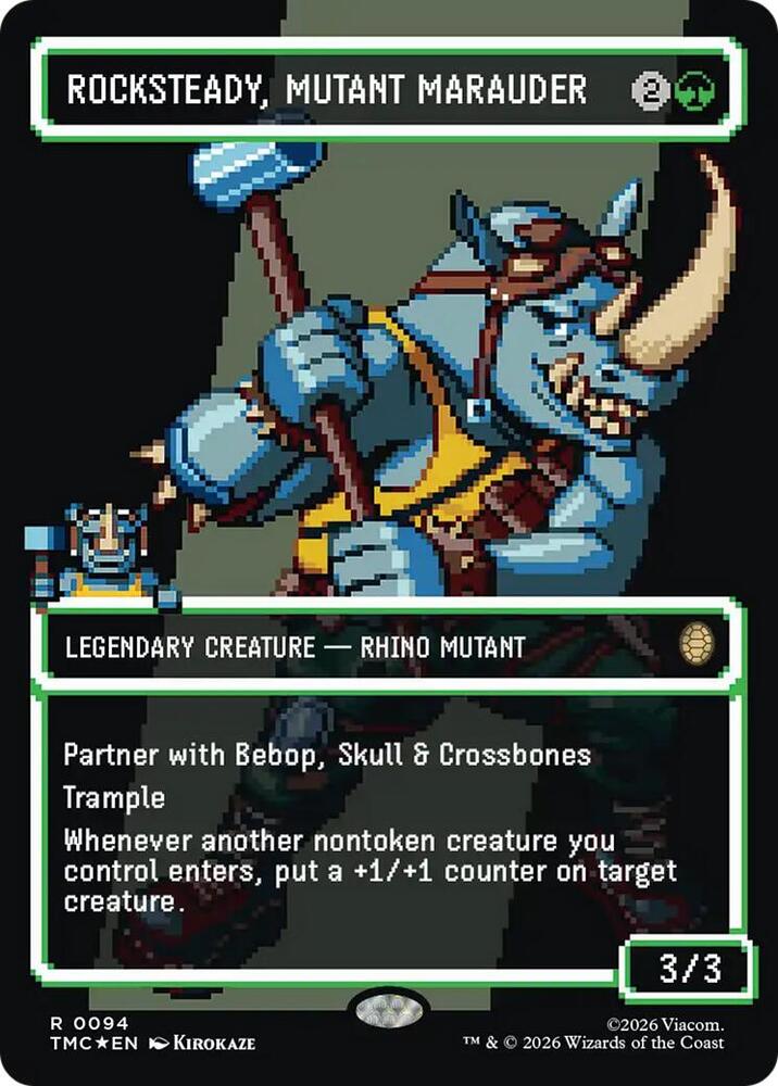 Rocksteady Mutant Marauder Borderless Surge Foil 94 (Commander: Teenage Mutant Ninja Turtles)  - Surge Foil | Good Games Modbury