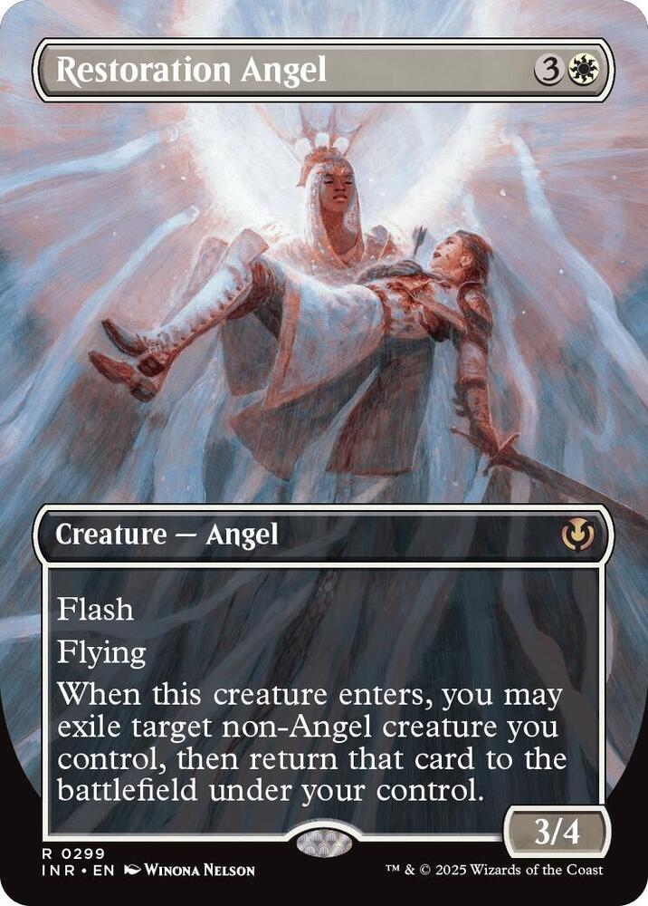 Restoration Angel 299 (Innistrad Remastered)  - Borderless Foil | Good Games Modbury