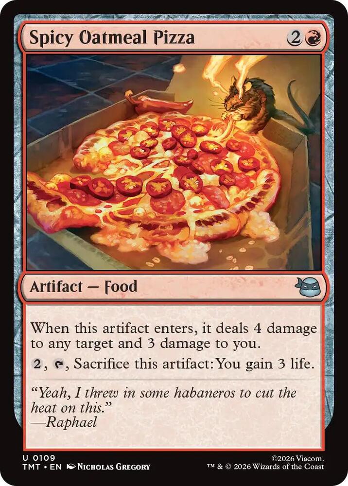 Spicy Oatmeal Pizza 109/190 (Teenage Mutant Ninja Turtles)  - Foil | Good Games Modbury