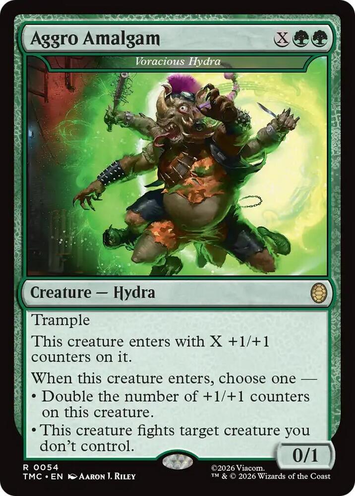 Aggro Amalgam Voracious Hydra 54 (Commander: Teenage Mutant Ninja Turtles)  | Good Games Modbury