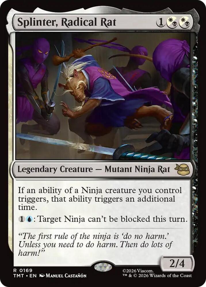 Splinter, Radical Rat 169 (Teenage Mutant Ninja Turtles)  - Foil | Good Games Modbury