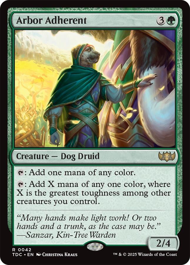 Arbor Adherent 42/413 (Commander: Tarkir: Dragonstorm)  | Good Games Modbury