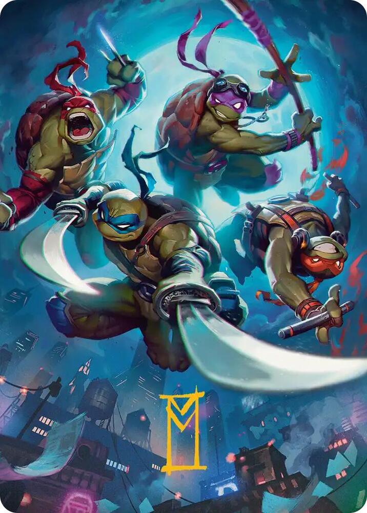 Heroes in a Half Shell Art Card Gold Stamped Signature 41 (Art Series: Teenage Mutant Ninja Turtles)  | Good Games Modbury