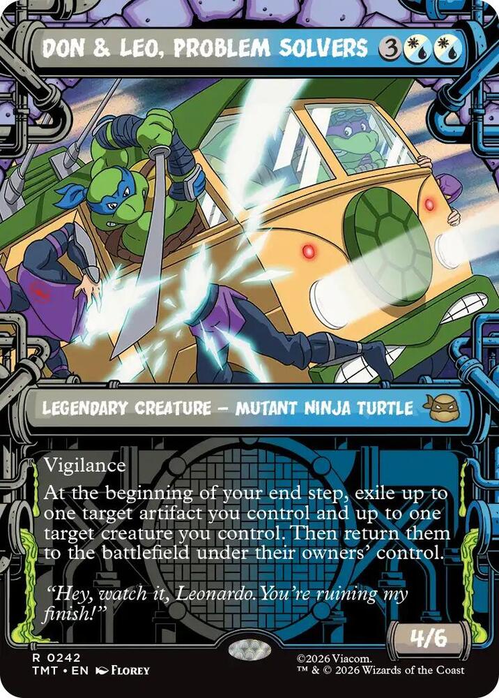 Don and Leo, Problem Solvers 242/190 (Teenage Mutant Ninja Turtles)  - Showcase Foil | Good Games Modbury