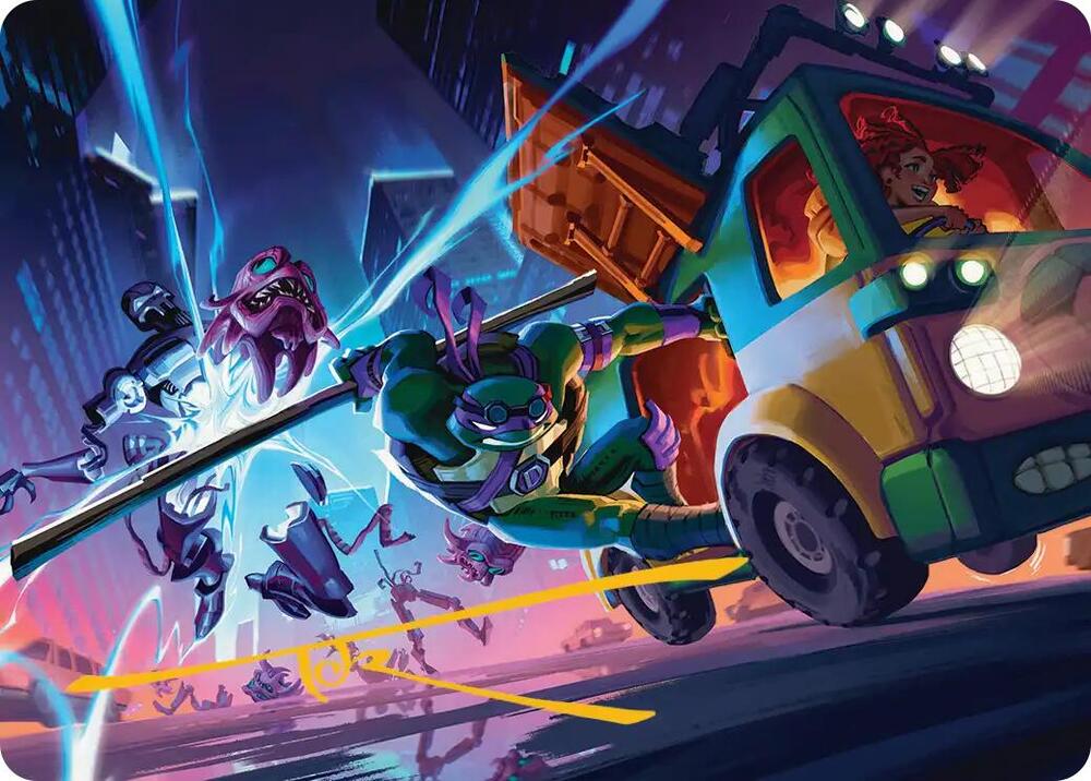 Donatello Rad Scientist Art Card Gold Stamped Signature 47 (Art Series: Teenage Mutant Ninja Turtles)  | Good Games Modbury