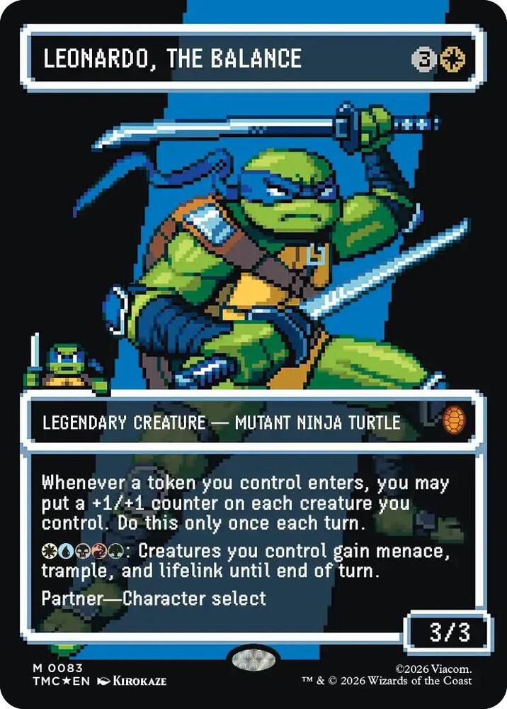 Leonardo the Balance Borderless  83/0 (Commander: Teenage Mutant Ninja Turtles)  - Surge Foil | Good Games Modbury