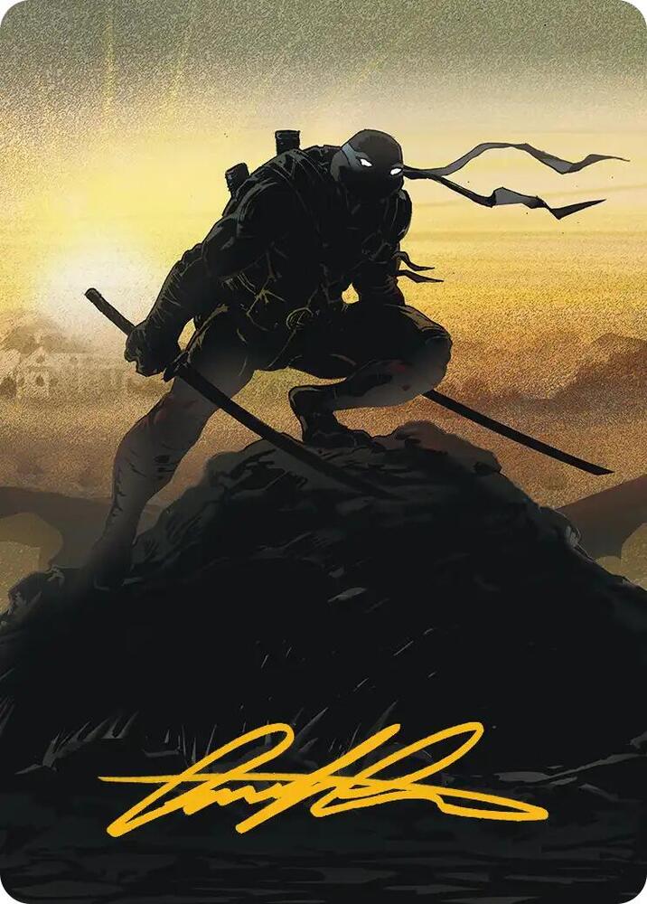 Leonardo Sewer Samurai Art Card 20 54 Gold Stamped Signature 20 (Art Series: Teenage Mutant Ninja Turtles)  | Good Games Modbury