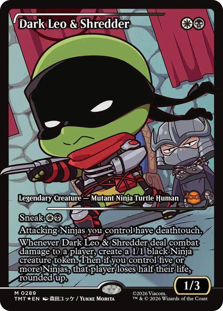 Dark Leo & Shredder 289/190 (Teenage Mutant Ninja Turtles)  - Showcase Foil | Good Games Modbury