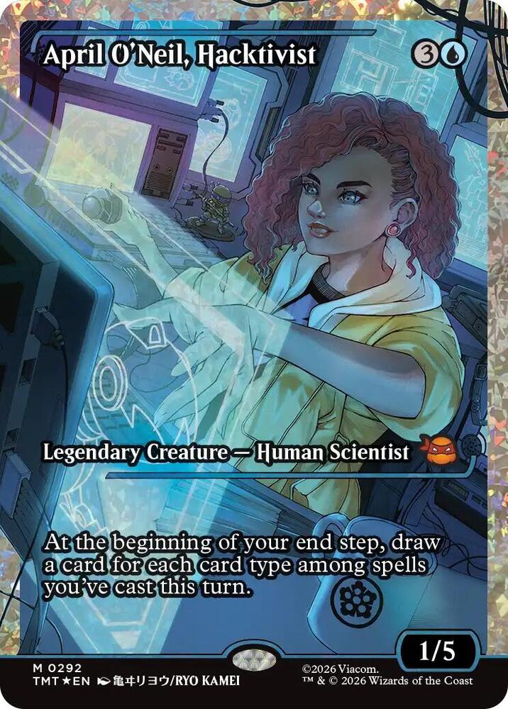 April O'Neil, Hacktivist 292 (Teenage Mutant Ninja Turtles)  - Showcase Fracture Foil | Good Games Modbury